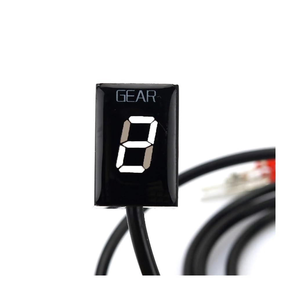 Indicatore Digitale di Marcia per Moto, Accessori per Moto, Display indicatore di Marcia, misuratore di velocità ECU, indicatore di Marcia per Vulcan 900 Classic LT Custom 900 (Bianco)