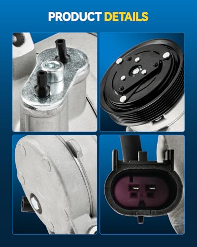Image of PHILTOP Air Conditioner AC Compressor with Clutch for 2006-2007 Fusion,2008 2009 Fusion 2.3L,2010-2012 Fusion 2.5L,2006-2009 Milan, 2010 2011 Milan 2.5L,2006 Zephyr, Air Conditioning Compressor