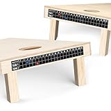 Play Platoon Cornhole Metal Scoreboard with Magnetic Score Keepers for Corn Hole Boards Horizontal 2 Pack Black