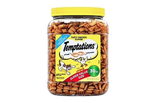 Temptations Classic Treats for Cats 30-ounce Tubs - Tasty Chicken Flavor (4 Pack)