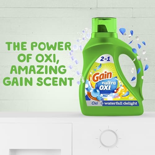 image for Gain Ultra Oxi Liquid Laundry Detergent, Waterfall Delight Scent, 194 