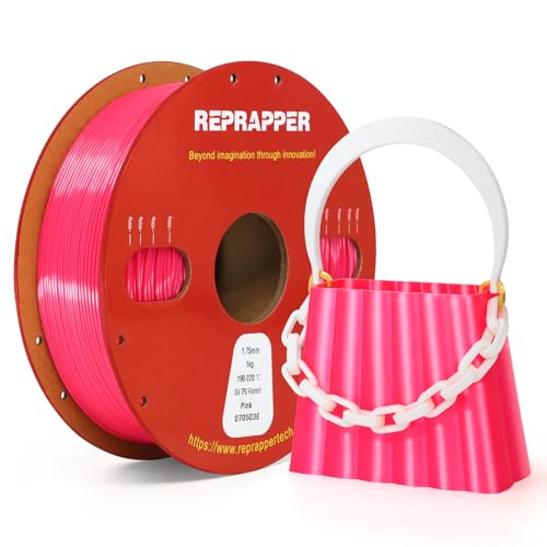 Image of Reprapper Silk TPU Filament, 95A Shore Hardness, 1kg TPU 1.75mm, Elastic 3D Printer Filament, Flexible & Soft Filament for 3D Printer (± 0.03mm) 2.2lb, Pink