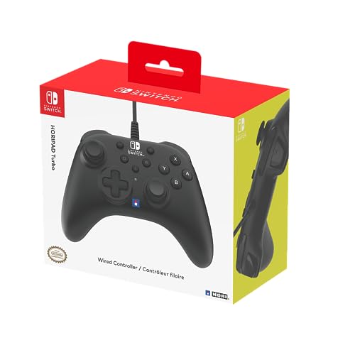 HORI - Officially Licenced Nintendo: Horipad Wired Turbo Controller - Black (Switch)