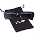 BUTABY Rectangle Sunglasses for Women Retro Driving Glasses 90’s Vintage Fashion Narrow Square Frame UV400 Protection Black