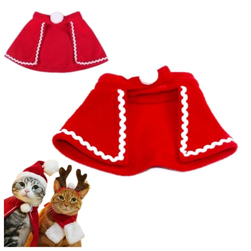 犬 猫 用 ケープ マント 羽織 サンタクロース 仮装 コスチューム, ペットクリスマスセット 帽子 マフラー, カチューシャ かわいい スカーフ服, 首輪 コスチューム お誕生日 パーティー 記念日 コスプレ 写真撮影 1個 ((スタイル7),M)