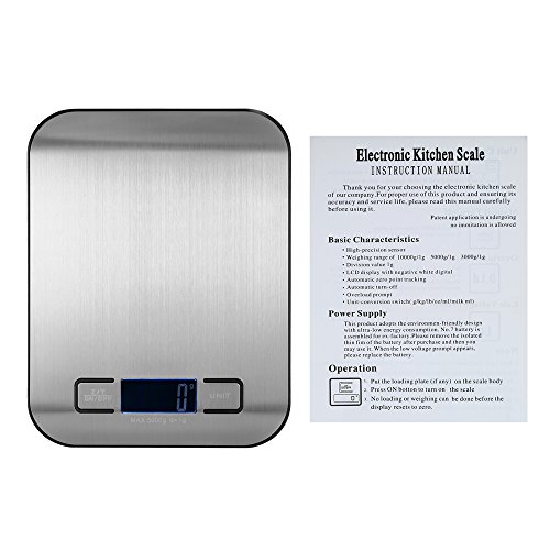 Decdeal 5 kg / 1g Escala de Cozinha Elétrica Precisa Escala de Cozinha de alta precisão Escala de Pe