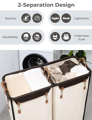 Storageworks 3106M-Y0 Laundry Sorter Cart With 2 Sections thumb #2