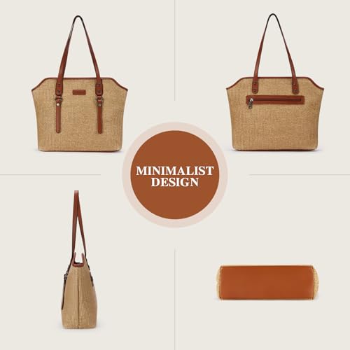 Blucoay Large Capacity Straw Tote
