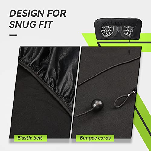 Image of RVMATE RV Tire Covers, Dual Axle Wheel Cover (2 Pack) Fits 27 inch-30 inch Diameter Tires, Waterproof Anti-UV Black Dual Tire Covers RV Accessories for Truck /Trailer