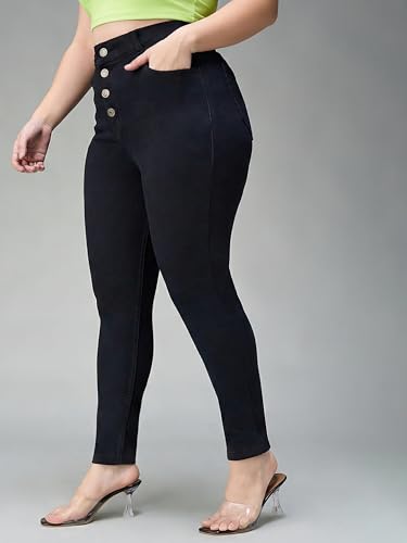 Image of Miss Chase A+ Women's Bootcut High Rise Regular Length Stretchable Denim Jeans