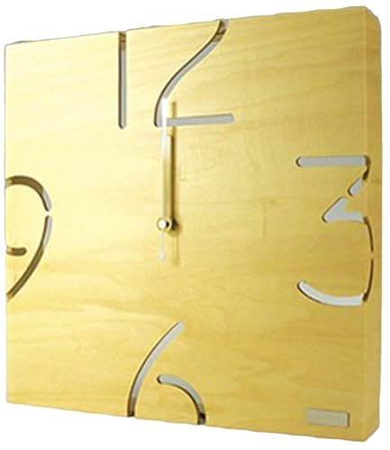 漆器木地屋さんが作る木工品『木製壁掛け時計』 (シナクリア)