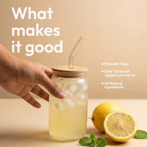 Image of Woolah Prebiotic Combo Pack - Peach Iced Tea & Lemon Masala Green Tea | Only 1g Jaggery Sugar | Chicory Root Fiber for Gut Health | 40 Sachets + Free Sipper | Instant Refreshing Drink