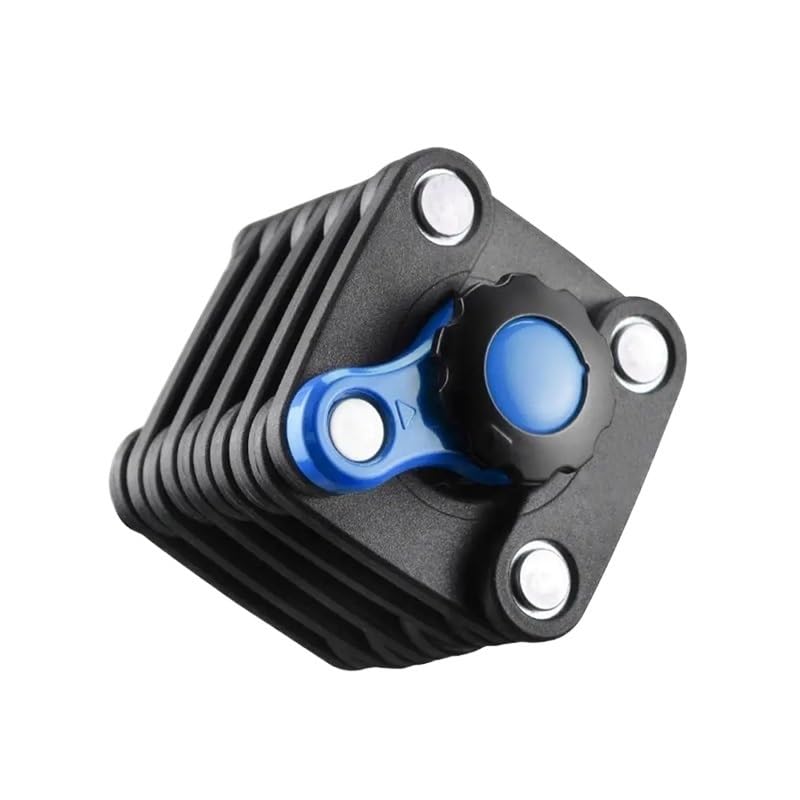 Accessori for biciclette con serratura a cilindro antifurto pieghevole mini portatile ad alta sicurezza con password for bici (Color : Blue)