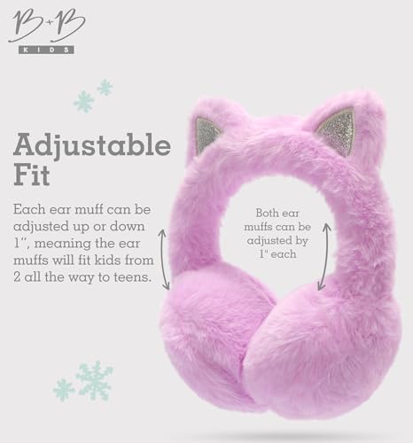 Image of Brook + Bay Kids Ear Muffs - Winter Animal Earmuffs - Cozy Ear Warmers