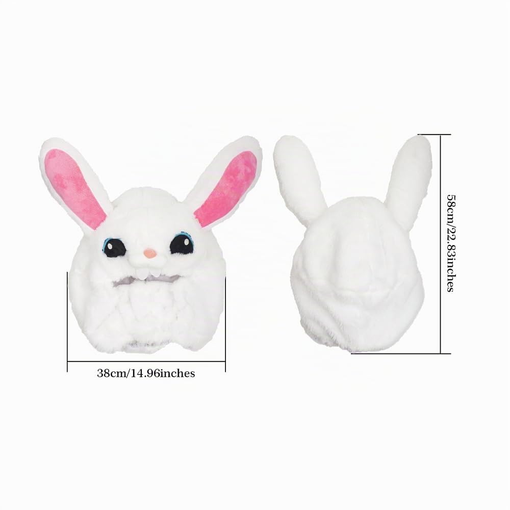 Divertente copricasco da moto, decorazione per casco a forma di coniglio bianco in peluche per motociclisti, regali e accessori unici per motociclisti