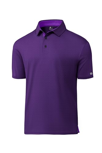 Mens Polo Shirts Short Sleeve Printed Quick‑Dry Golf Tops - image 1