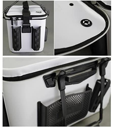 GaUmiME タックルボックス ロッドホルダー付き バッカン 釣りバッカン タックルバック 釣りバケツ 大容量 EVA素材 多機能 収納コンテナ プライヤーホルダー付き (45x27x27cm) 5枚目