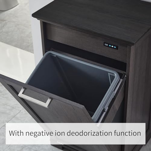 Old Captain YJZYG001 Wooden Tilt Out Trash Cabinet, Hidden Trash Can Kitchen Holds 10 Gallons thumb #3