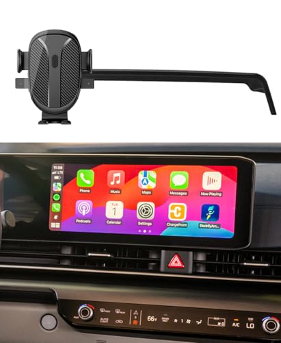 Phone Holder Mount for Kia Carnival Accessories 2025 2026 Navigation Screen Car Cell Phone Mount for Kia Carnival LX LXS EX SX Prestige Smartphones Interior 360 Degree Rotation(with 12.3-Inch Screen)