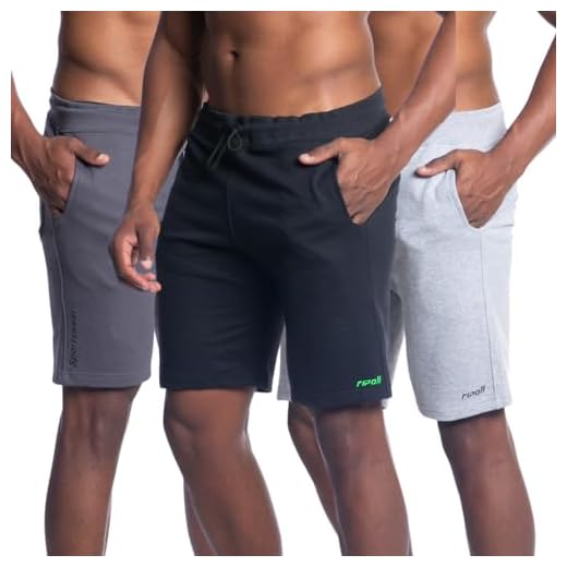 Kit 3 Bermuda Short Moletom Grosso Masculina Casual Treino (BR, Alfa, M, Regular, Regular, Preto/Chumbo/Mescla)