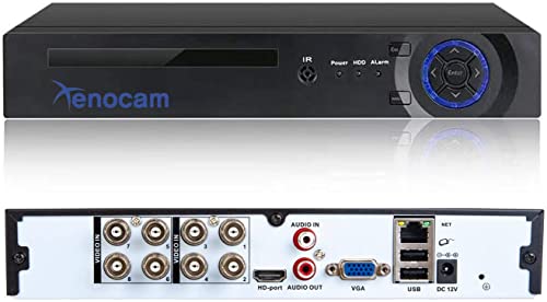Xenocam 8CH 1080N Hybrid 5-in-1 AHD DVR (1080P NVR+1080N AHD+960H Analog+TVI+CVI) Standalone DVR CCTV Überwachungssystem Video Recorder Bewegungserkennung HDD & Kameras nicht im Lieferumfang enthalten Cover