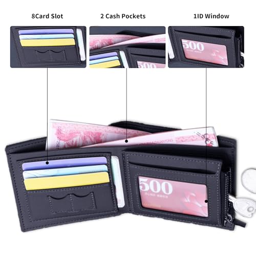 Personalized Engraved Wallet, Black Customized Wallets for Men with Colorful Photo Prints and Engraved Name or Text, Custom Gift for a Man,Husband,Father,Boyfriend – Anniversary or Birthday4