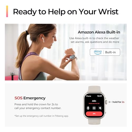 Anyloop ALW10-PRO Smart Watch [Gps, Alexa Built-In], 24/7 Heart Rate Monitor With Hrv, Spo2/Stress/Sleep Tracker, Calls & Messages, 3Atm Waterproof, 12-Day Battery, 100+ Sport Modes Fitness Smartwatches thumb #3