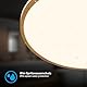 BRILONER - LED Deckenlampe Bad mit warmweißer Lichtfarbe, IP44 Spritzwasserschutz, 18W, 1850lm, LED Deckenleuchte, Badlampe, Badezimmerlampe, Küchenlampe, Feuchtraumleuchte, 33 x 6,6 cm, Weiß-Holz