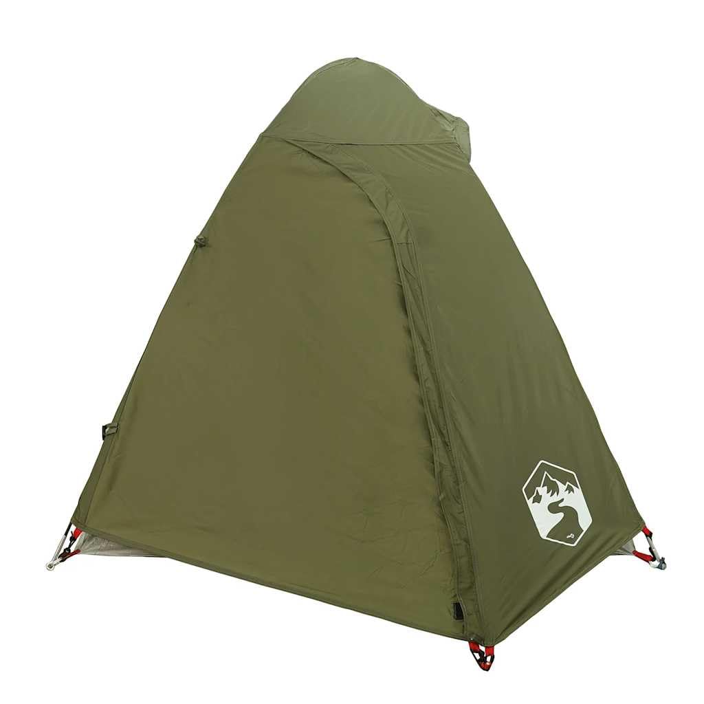 Kuppel Campingzelt für Personen orange wasserdicht, leichtes Polyester mit PU-Beschichtung, E Anschluss, abnehmbares Überzelt, Tragetasche, für Trekking Camping Wandern Outdoor