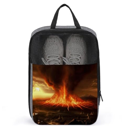 Sac de rangement suspendu gris pour serviette de bain et chaussures en voyage
