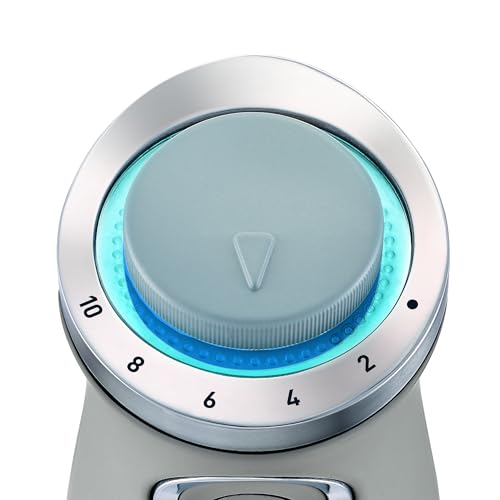 Selector de velocidad retroiluminado de la batidora Moulinex QuickChef mostrando niveles de velocidad