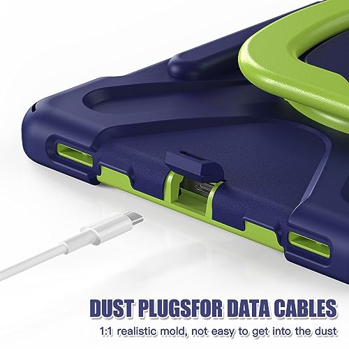 Étui Galaxy Tab S8 Plus / S7 Plus 12.4 antichoc bleu pour enfant avec support et bandoulière