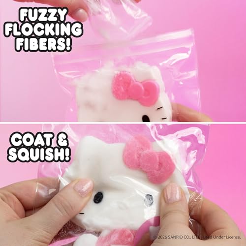 Hello Kitty® and Friends SLIMYGLOOP Taba Tastic™, Sanrio Taba Squishy Making Kit for Kids with Ultra Soft Hello Kitty Squeeze Toy & Flocking Fiber, Cute Sensory Bin Filler Sensory Toys for Kids - image 4