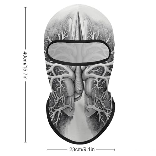 Máscara facial de pasamontaña con diseño vectorial para hombres y mujeres, protección solar, transpirable, cubre todo el rostro y cuello para senderismo, ciclismo, running y conducción miniatura 2