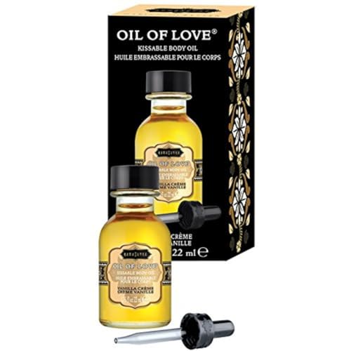 KAMA SUTRA Oil of Love Vanilla Creme - .75 fl oz - Kissable Warming Body Topping for Oral Foreplay...