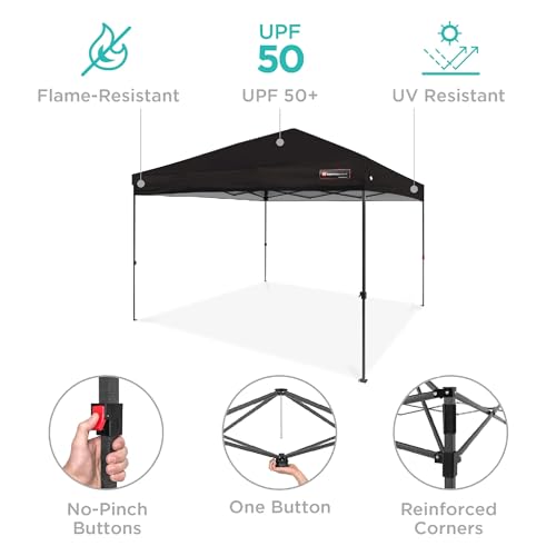 Best Choice Products SKY7663 12X12Ft 1-Person Setup Pop Up Canopy Tent Instant Portable Shelter W/ 1-Button Push thumb #3