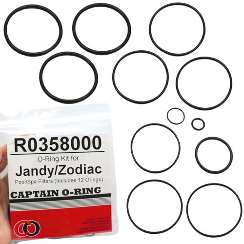 Captain O-Ring - R0358000 O-Ring Kit for Jandy/Zodiac Pool/Spa Filters (Includes 12 Orings)