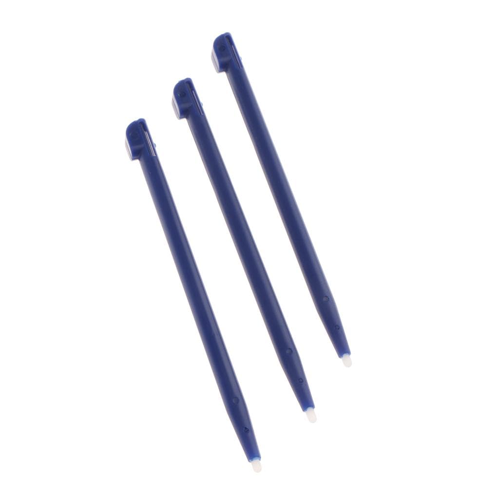 3Piece Slot in Touch Screen Pen Stylus Resistive for 2DS Blue