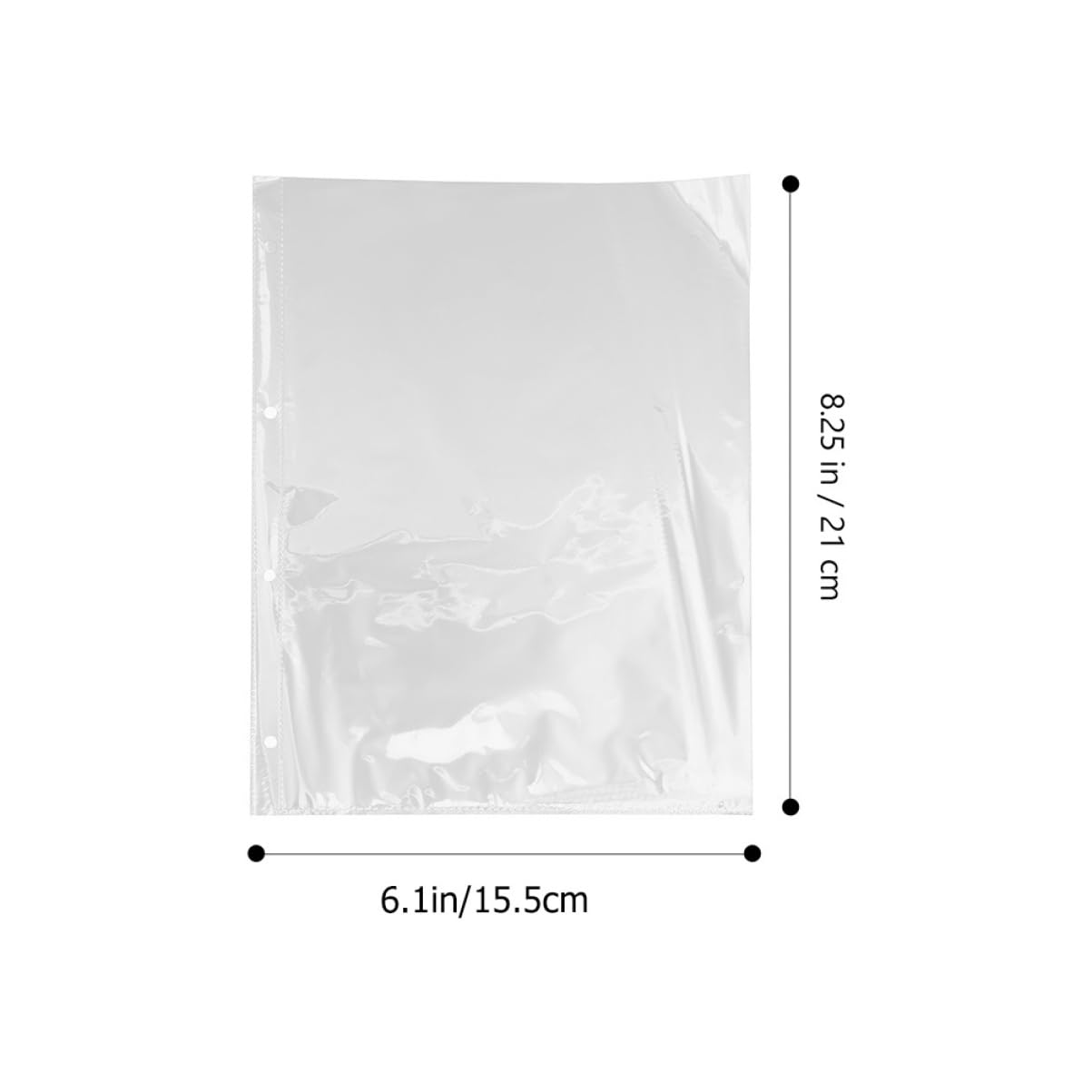 STOBAZA 50pcs A4 Photo Album Pages Refill Postcard Pockets for Collectors Reusable Photo Sleeves Stable Postcard Pockets