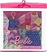 Barbie Fashions Clothing Set with 2 Outfits for Fashion Doll Including Pink & Blue Inspired Skirt, Shorts, 2 Tops & 2 Accessories