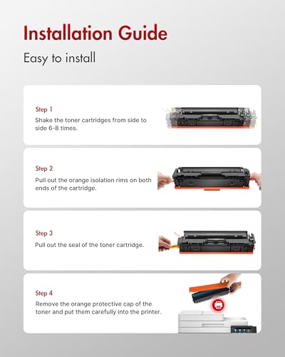 Image of 054H Toner Cartridge Set 4 Pack Replacement for Canon 054 MF642cdw MF642Cdw