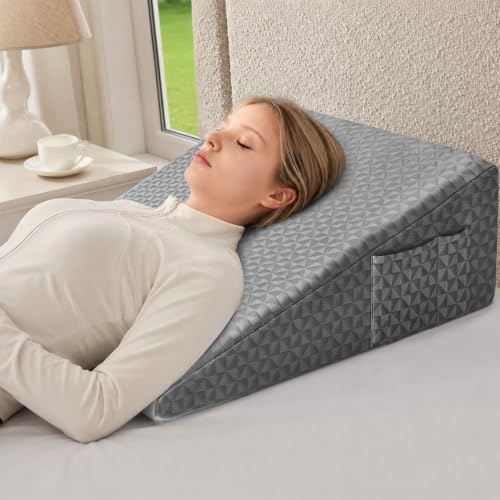 Image of Nordjager Wedge Pillow for Sleeping, 24 x 24 x 10 Inch Bed Wedge