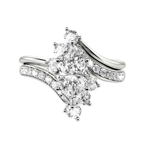 1-4 Carat Marquise Moissanite Engagement Rings for Women 10K/14K/18K Solid Gold Moissanite Rings Wedding Bridal Rings Promise Rings for Her Free Engraving