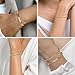 Gold Bracelets for Women, Plated Gold Bracelets for Women Trendy, 14K Plated Stackable Dainty Gold Bracelet Stack Set Waterproof Adjustable Paperclip Tennis Figaro Rope Chain Link Jewelry Gifts