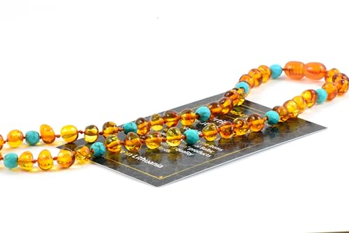 Baltic Amber Necklace - Natural Amber from Baltic Region, Genuine Amber 13 inch.4