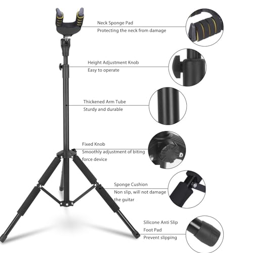 Stand de guitare haute stabilité Pilipane support premium robuste pour basse