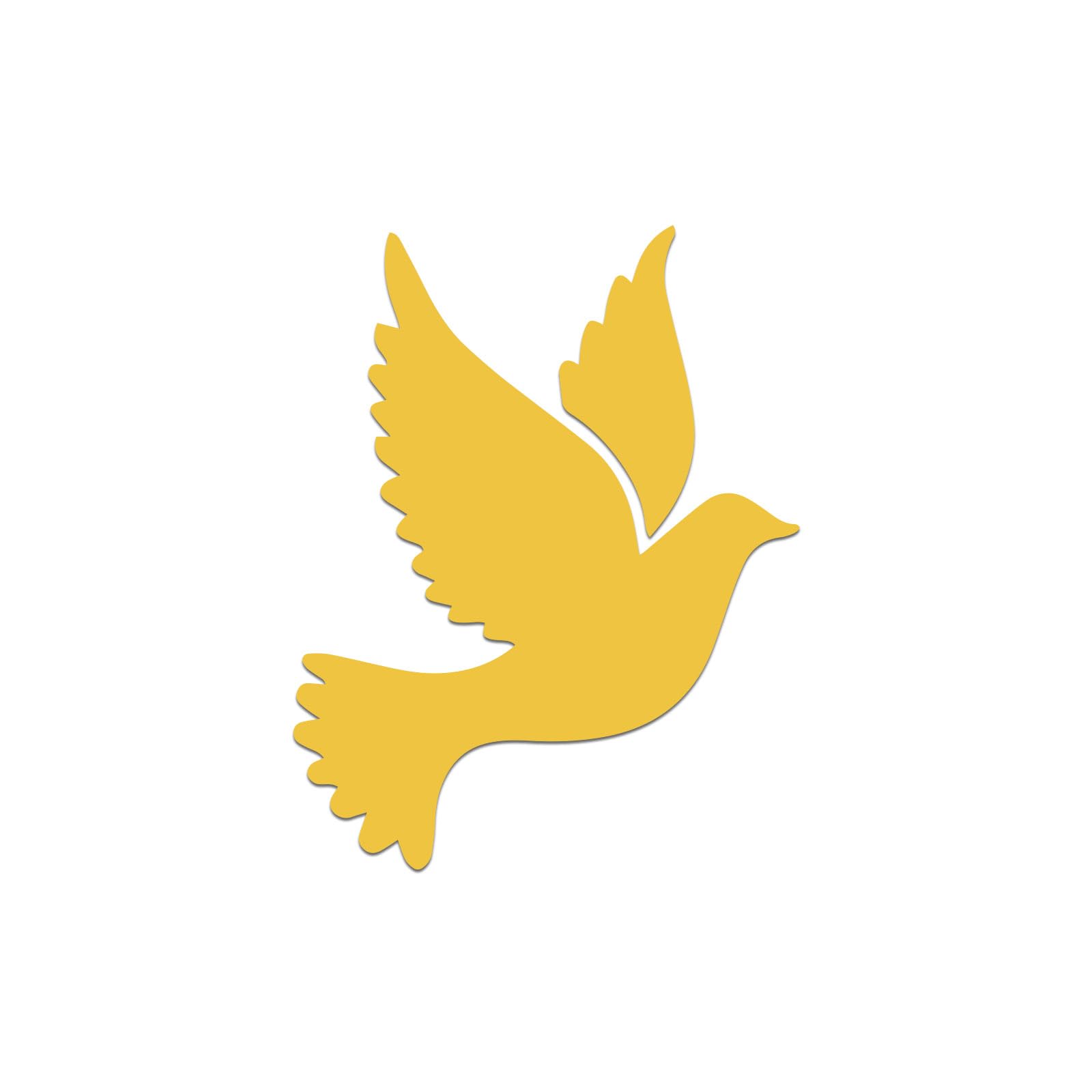 Flying Bird Silhouette Vinyl Decal Notebook Car Laptop 4.25" x 5.5" (Yellow)