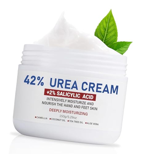 Urea Cream 42 Percent For Fee,Feet Cream for Cracked Heel Feet Knees Hands Elbows for Dry Cracked,Foot Moisturizer for Skin Care