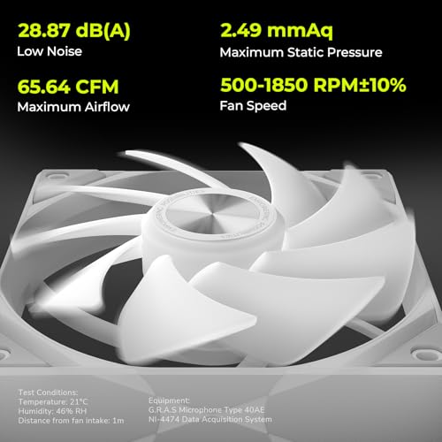Image of TRYX ROTA SL ARGB White 120mm Case Fan 3in1 Pogo-Pin Connection with Magnetic Cable Gen2 ARGB Light Quiet PC Case Fan