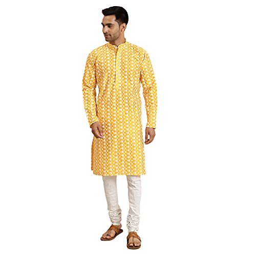 Sojanya (Since 1958 Men'S Cotton Blend Embroidered Only Kurta